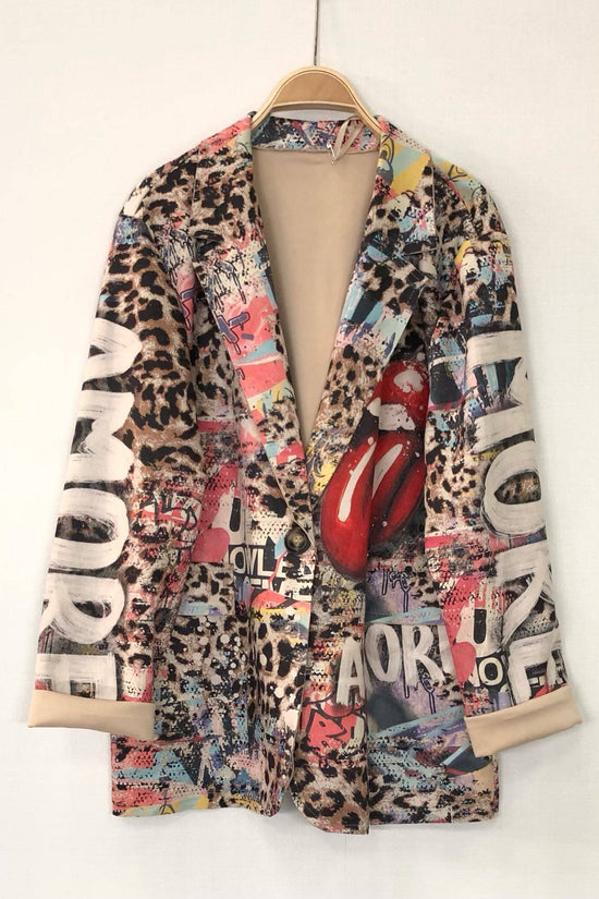 Two patterned jackets with graphic designs on a white background Born To Glam