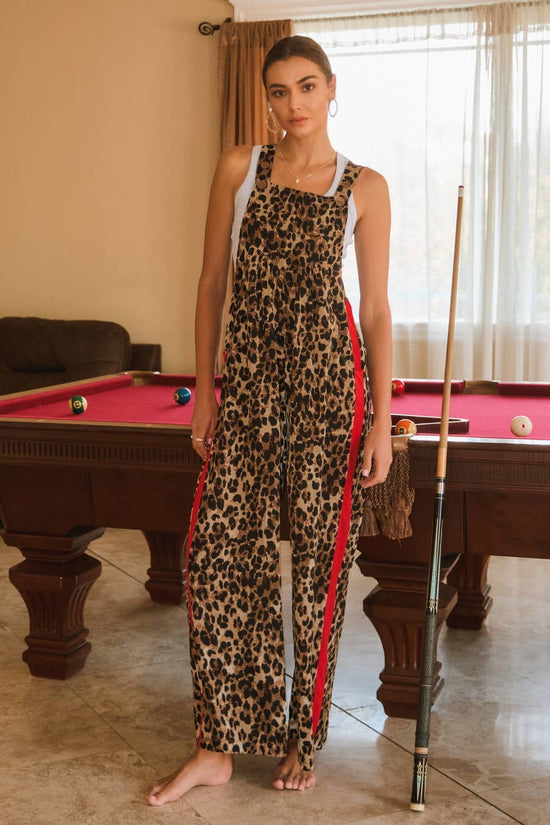Leopard Printed Overall Jumpsuit Born To Glam