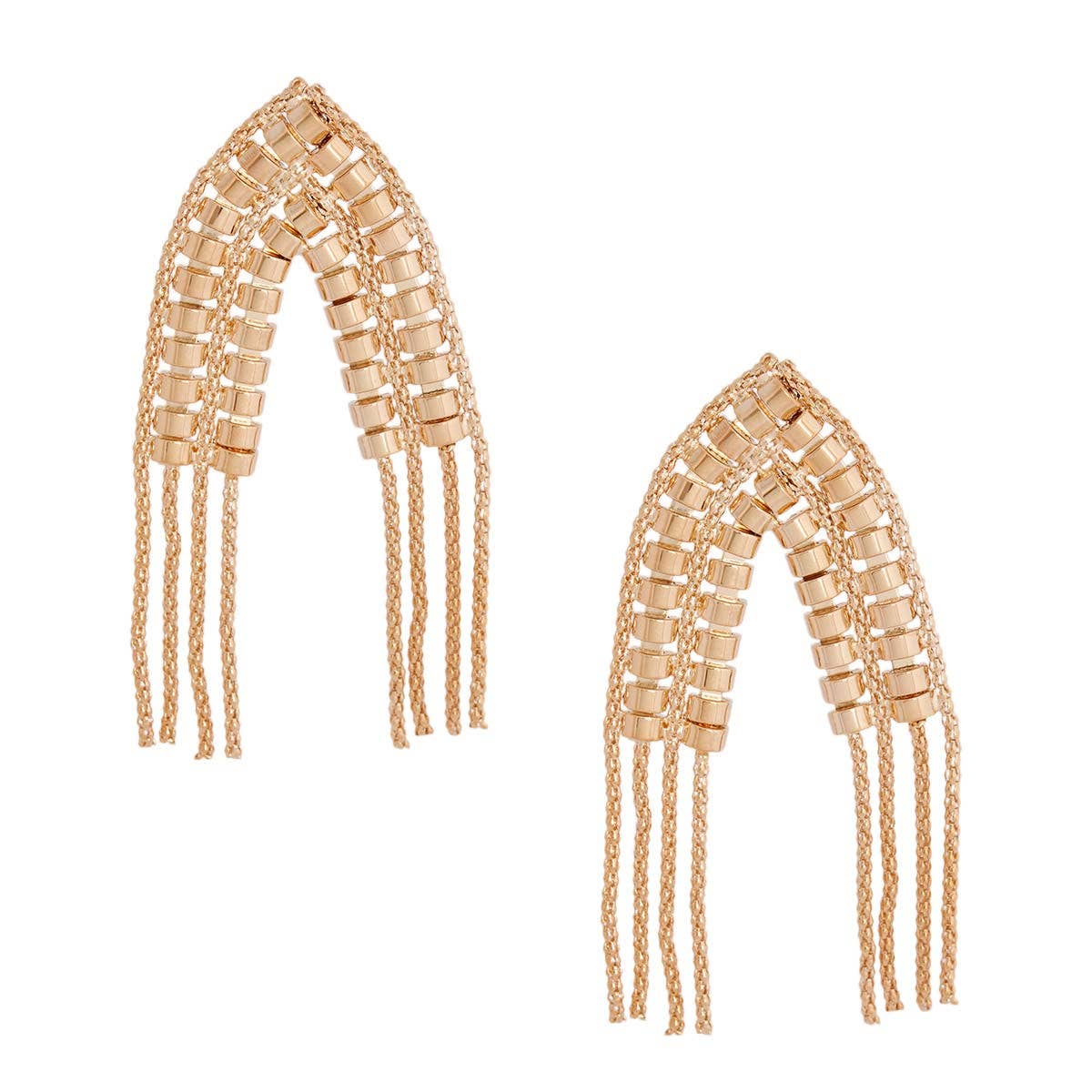 Gold Pointed Arch Earrings - Born To Glam Born To Glam