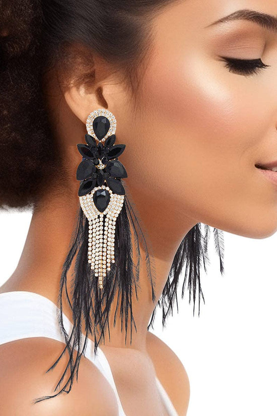 Tassel Black  Feather for Women - Born To Glam Born To Glam