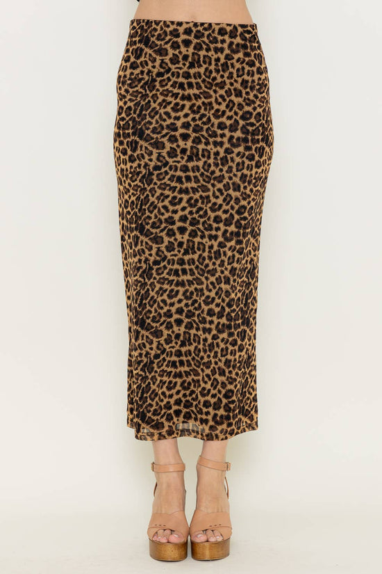 Retro Vintage Cheetah Print Skirt - Born To Glam Born To Glam