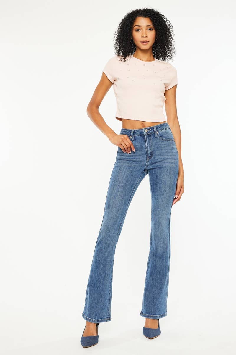 Kan Kan High Rise Bootcut Jeans - Born To Glam Born To Glam