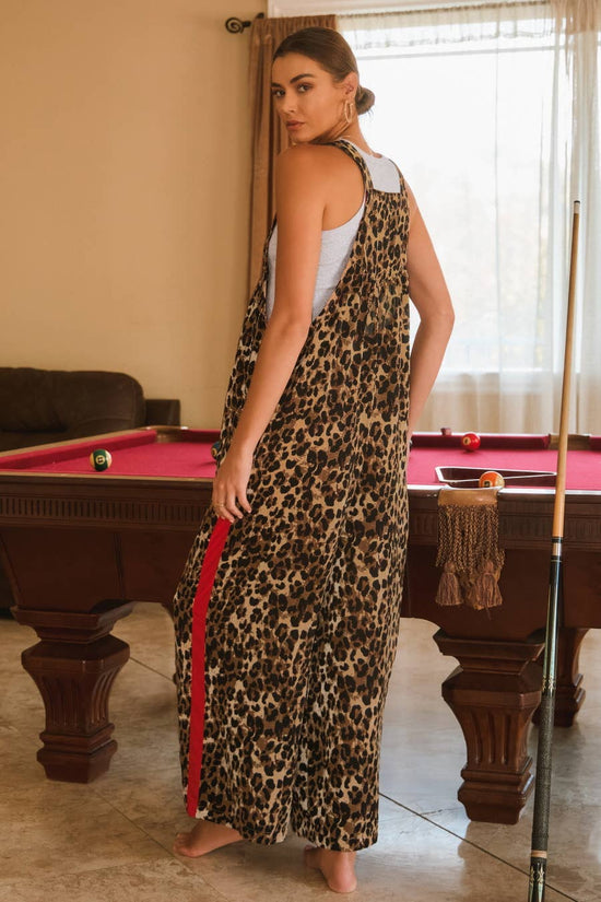 Leopard Printed Overall Jumpsuit Born To Glam
