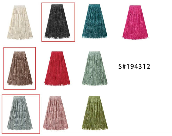 Fringe Maxi Skirt - Born To Glam Born To Glam