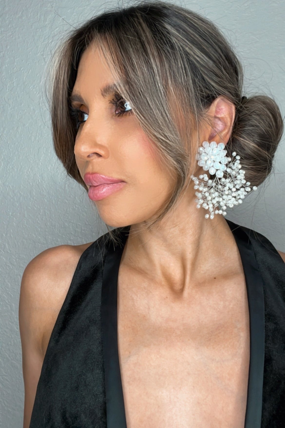Crystal Sculpture Statement Clip On Earring - Born To Glam Born To Glam