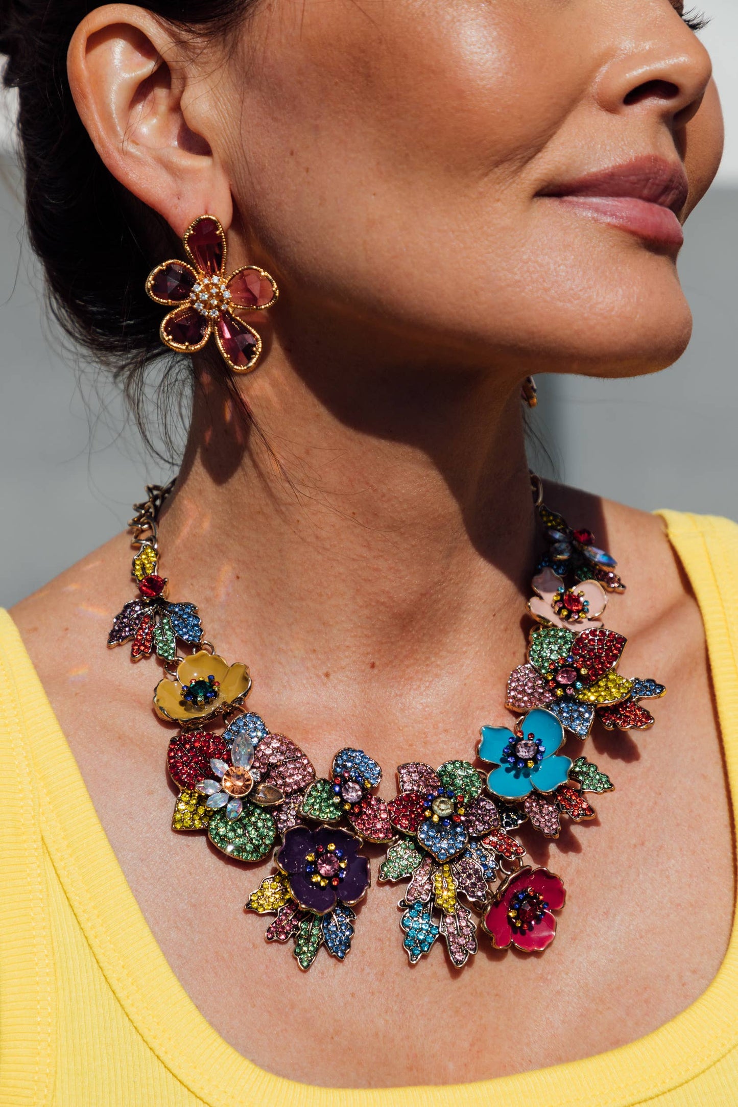 Floral Statement Necklace - Born To Glam Born To Glam