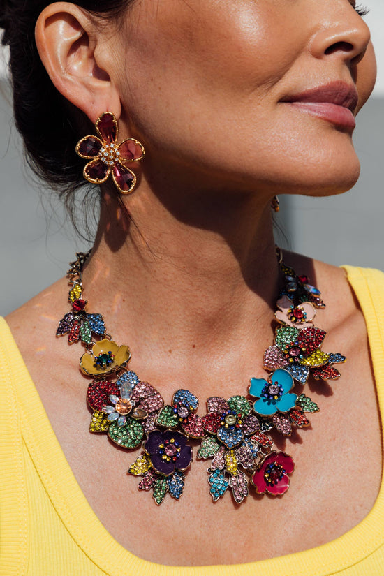 Floral Statement Necklace - Born To Glam Born To Glam