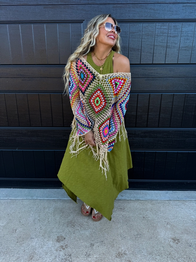 Boho Crochet One Size Knit Tops - Born To Glam Born To Glam