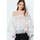 White Shimmer Organza Scallop Ruffle Layered Blouse Born To Glam