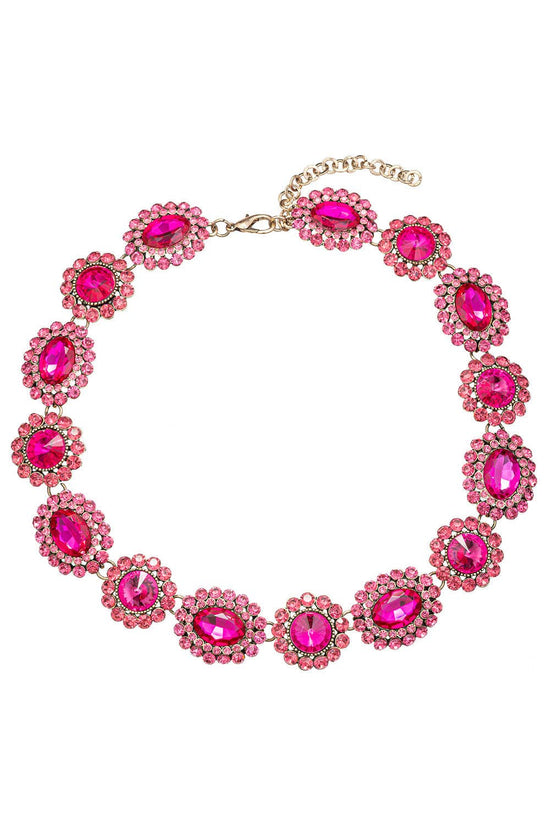 Raven Hot Pink Statement Collar Necklace Born To Glam