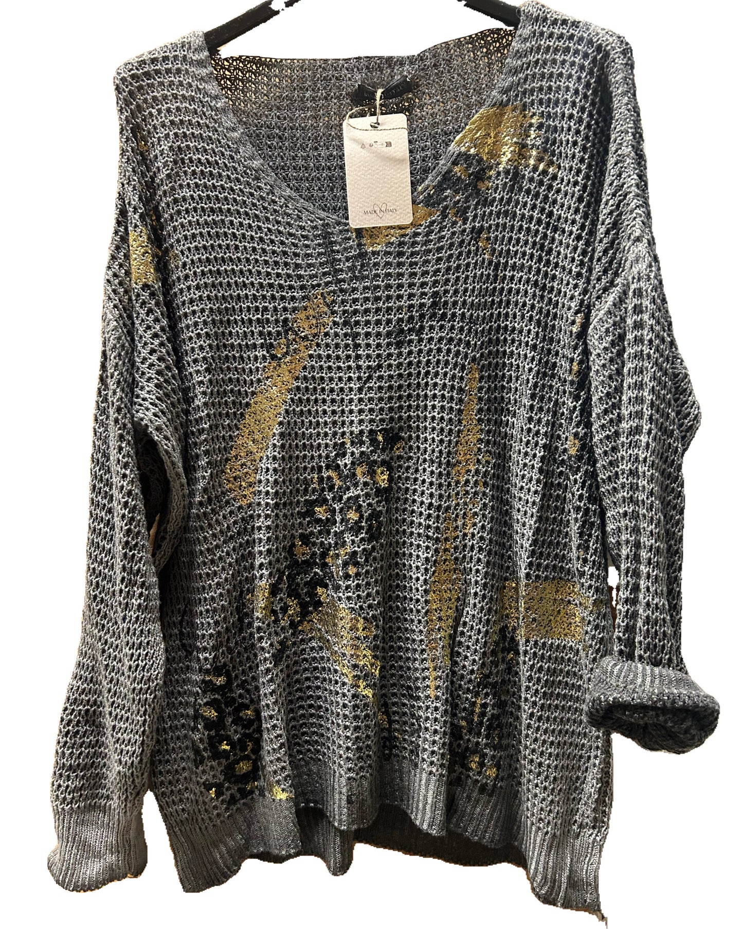 Midnight Gold Wild Love Waffle Knit - Born To Glam Born To Glam