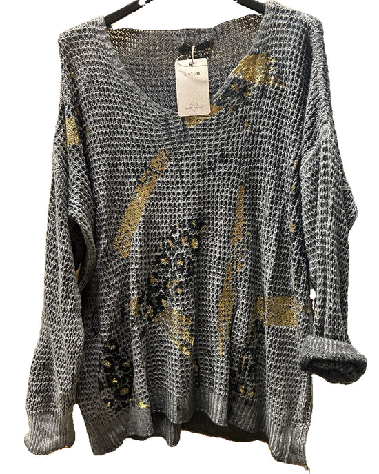 Midnight Gold Wild Love Waffle Knit - Born To Glam Born To Glam