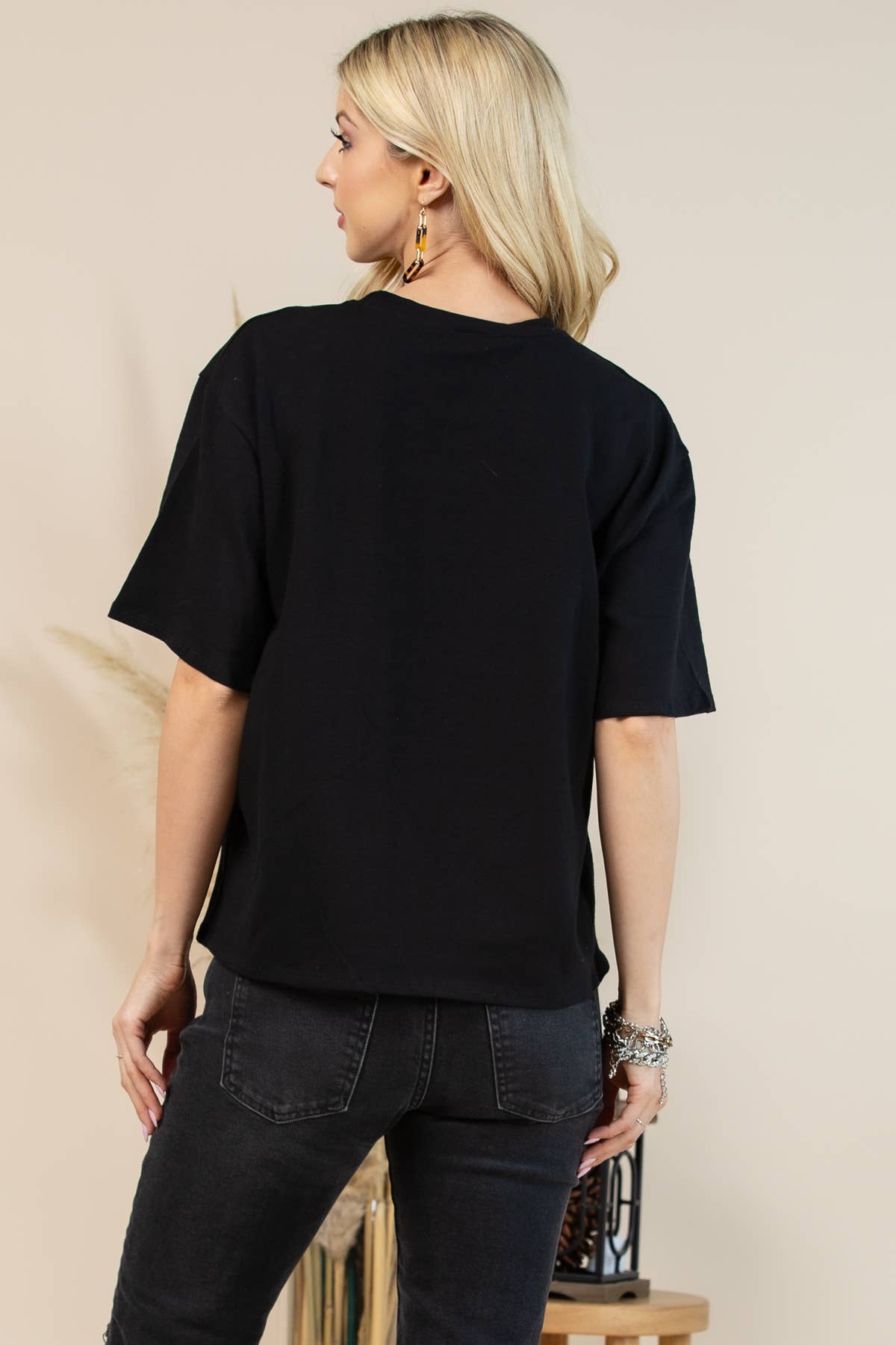 Tabitha Fashion Jaguar Face Print Oversize Tee - Born To Glam Born To Glam