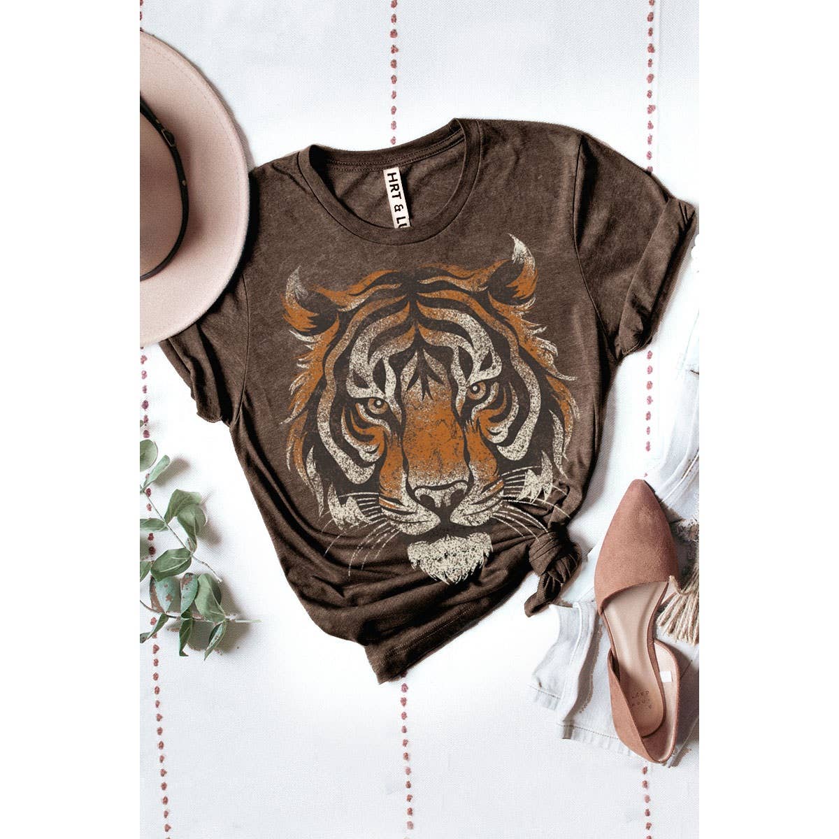 Tiger Big Face Mineral Graphic Tee - Born To Glam Born To Glam