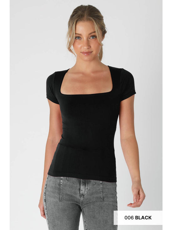 Square Neck Top - Born To Glam Born To Glam