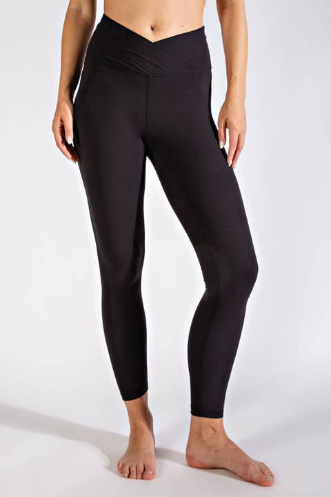 V Waist Full Length Leggings by Born To Glam Born To Glam