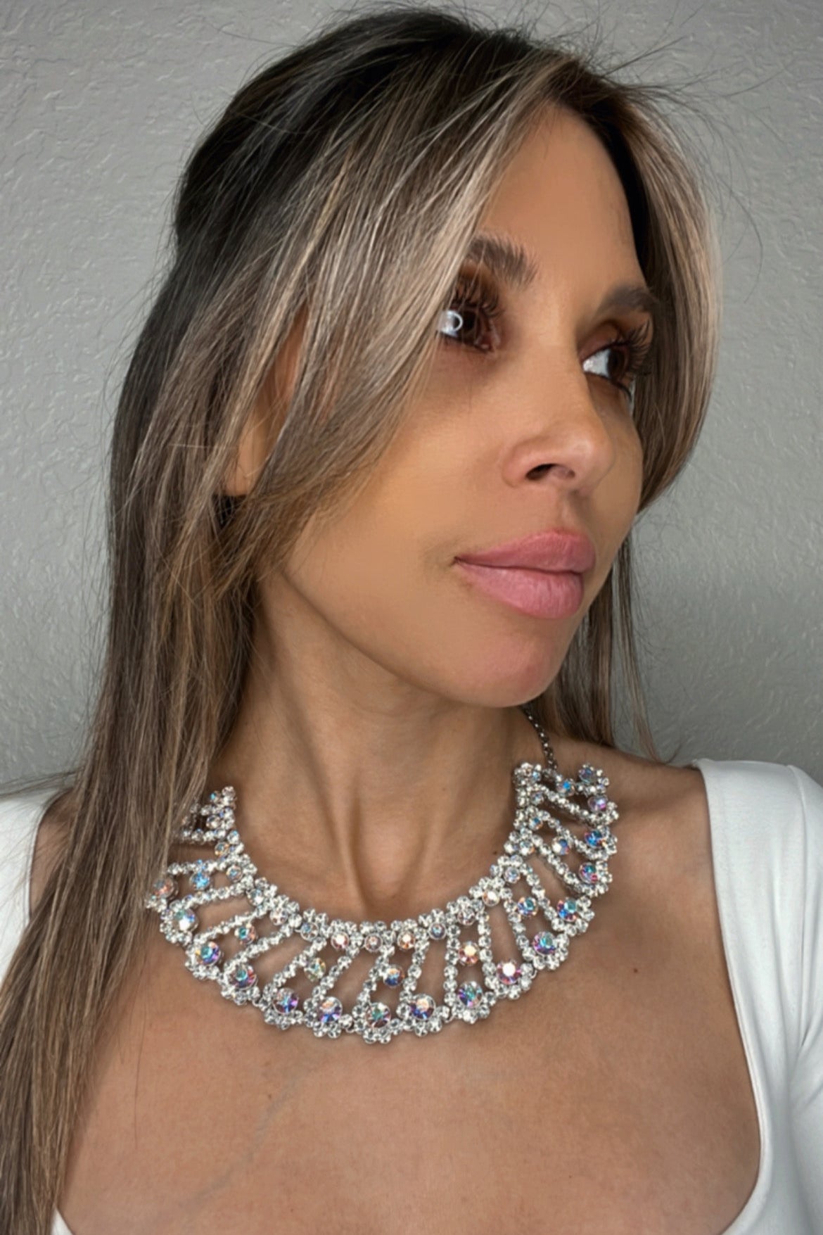 Crystal Statement Round Necklace - Born To Glam Born To Glam