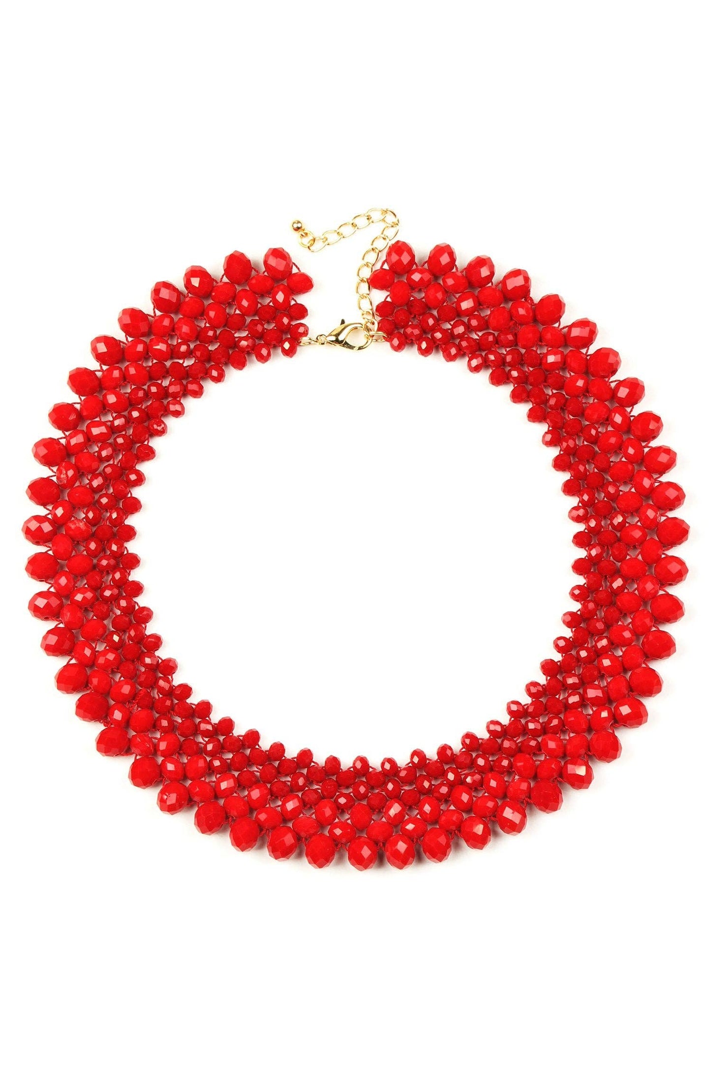 Anita Statement Necklace - Red - Born To Glam Born To Glam