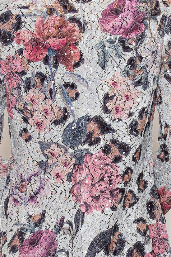 Grey Rose Leopard Lace Blazer - Born To Glam Born To Glam