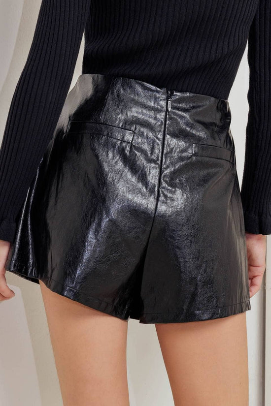 Faux Leather Skort Born To Glam