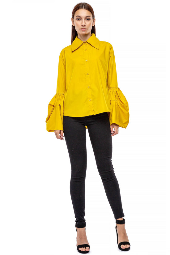 Yellow Romantic Queen Blouse Born To Glam