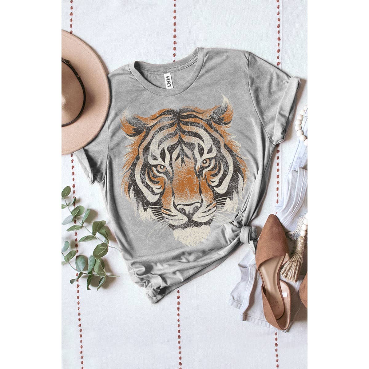Tiger Big Face Mineral Graphic Tee - Born To Glam Born To Glam