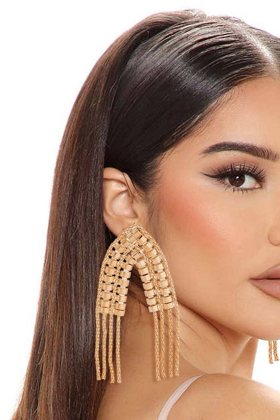 Gold Pointed Arch Earrings - Born To Glam Born To Glam