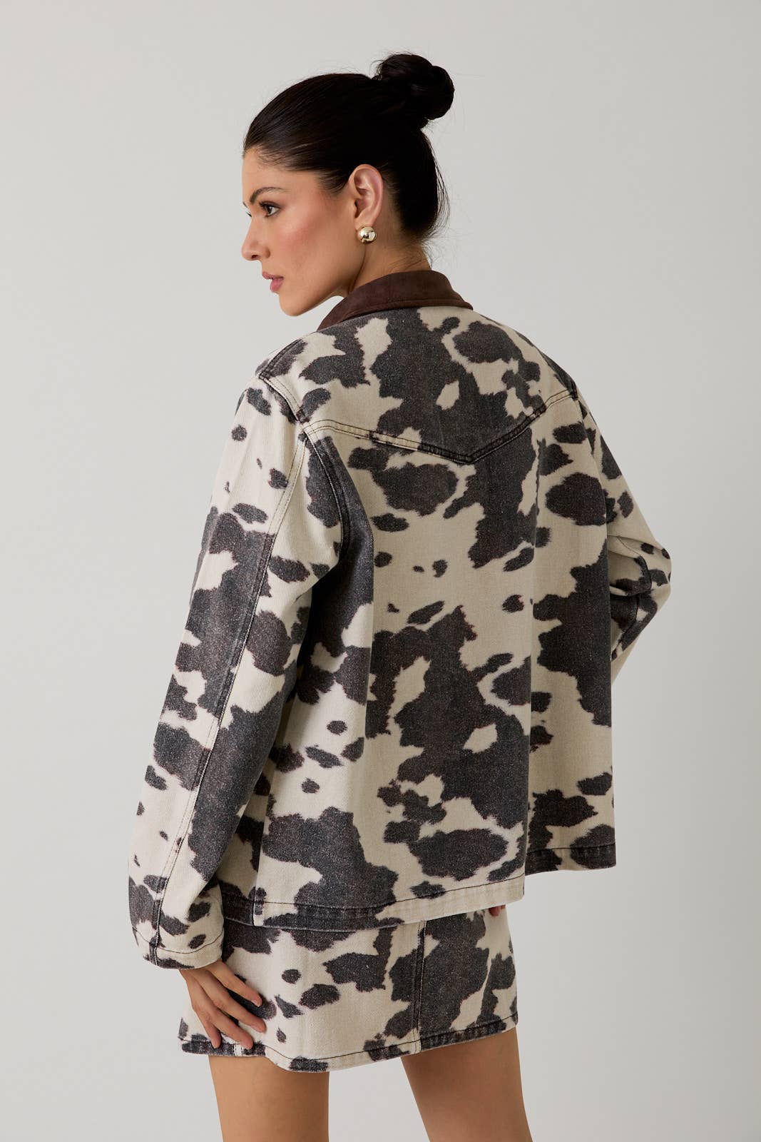 Cow Print Barn Jacket - Born To Glam Born To Glam