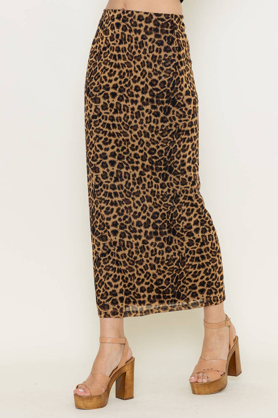 Retro Vintage Cheetah Print Skirt - Born To Glam Born To Glam