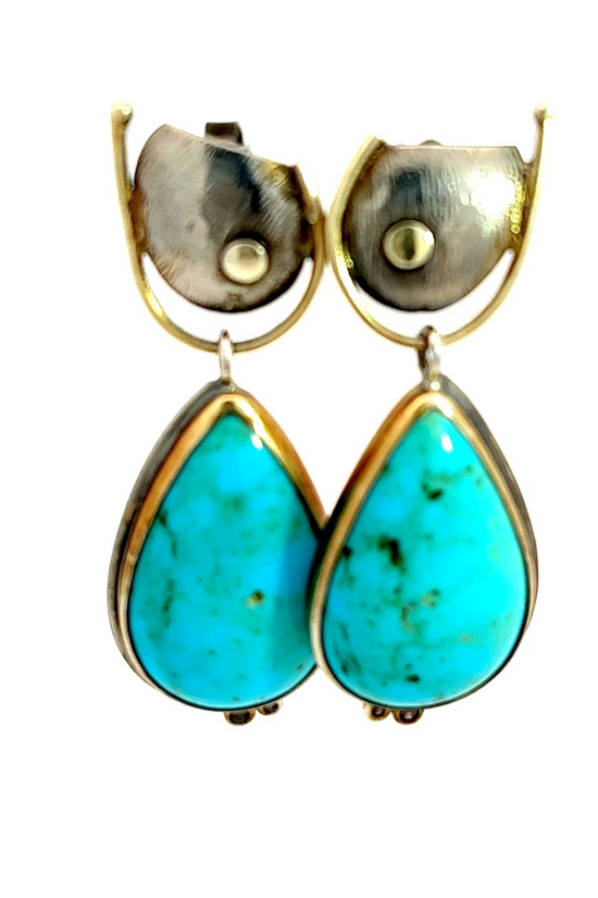 Turqouise Aqua Vision Sterling Silver Earring - Born To Glam Born To Glam