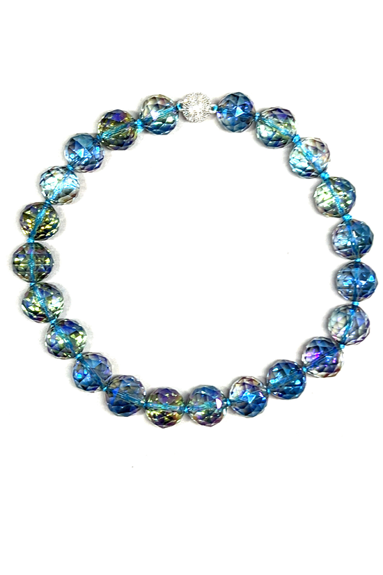 Crystal Sphere Statement Necklace Born To Glam