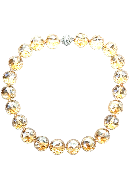 Crystal Sphere Statement Necklace Born To Glam