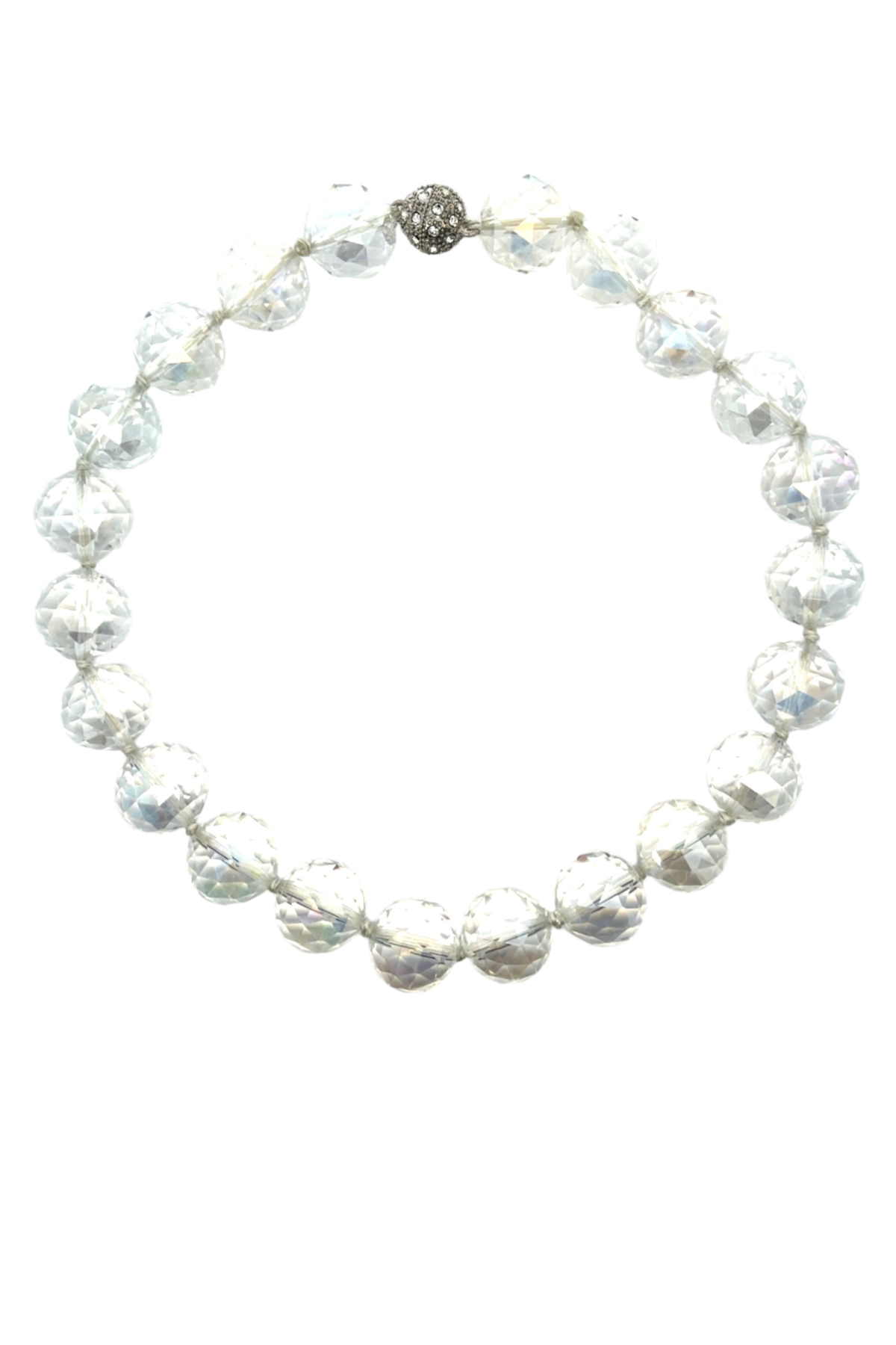 20mm Crystal Sphere Short Necklace Born To Glam