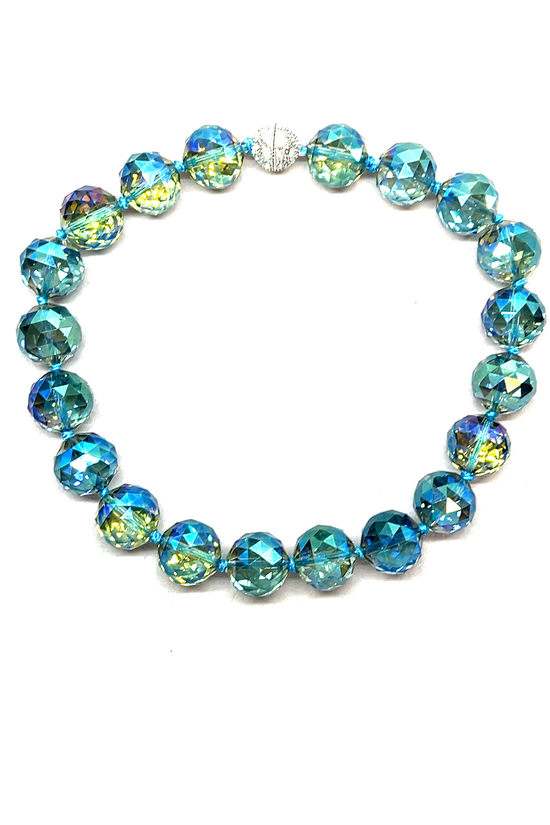 Crystal Sphere Statement Necklace Born To Glam