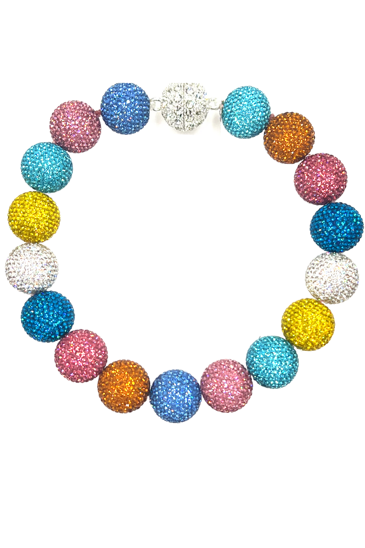 Crystal Sphere Statement Necklace Born To Glam