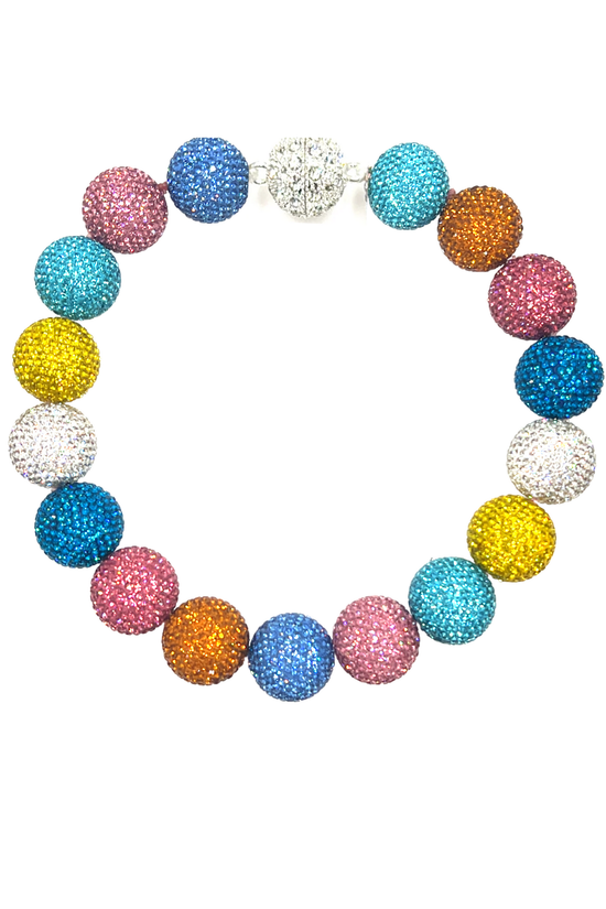 Crystal Sphere Statement Necklace Born To Glam