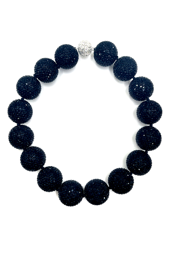 Crystal Sphere Statement Necklace Born To Glam