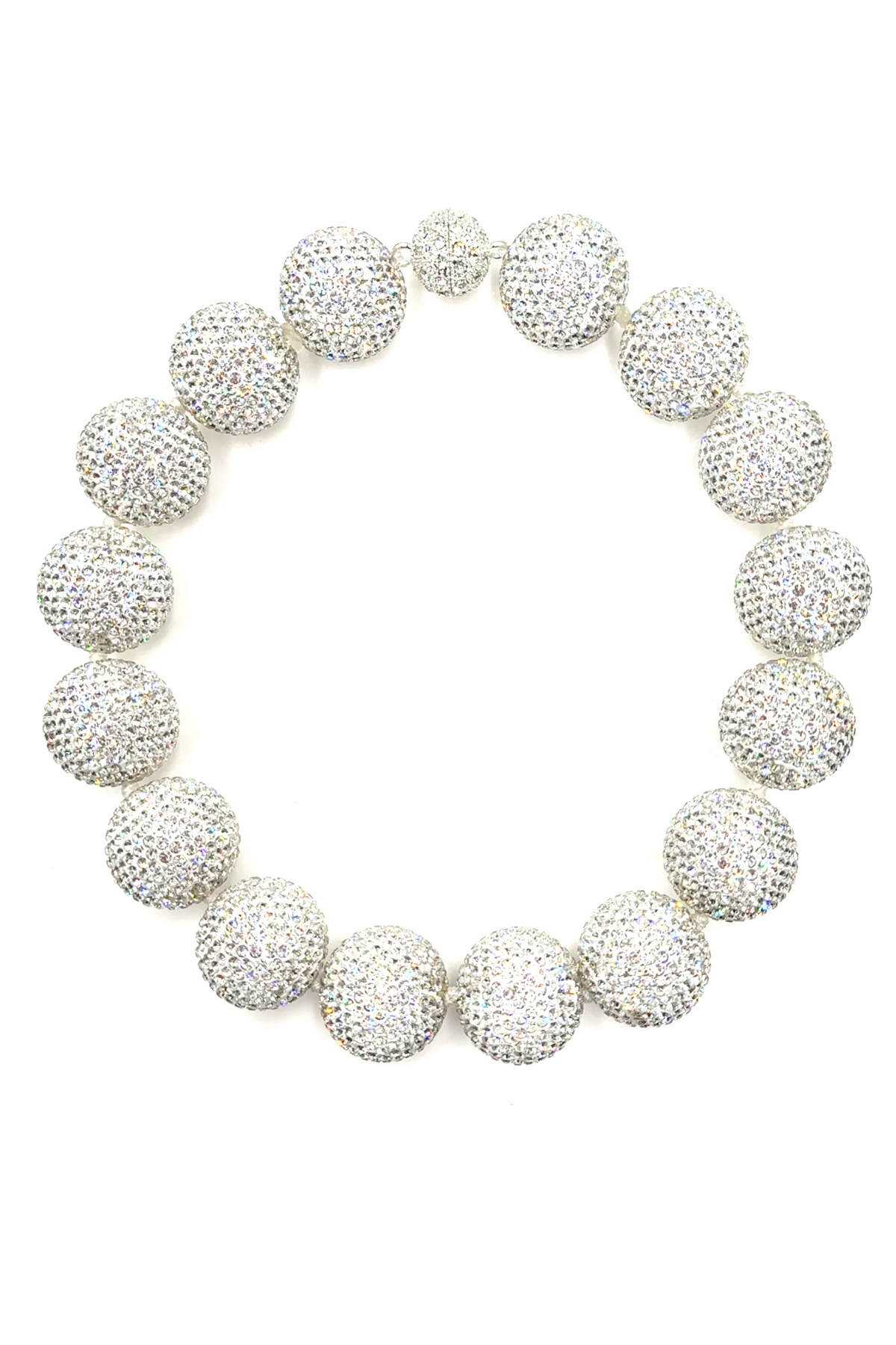Crystal Sphere Statement Necklace Born To Glam