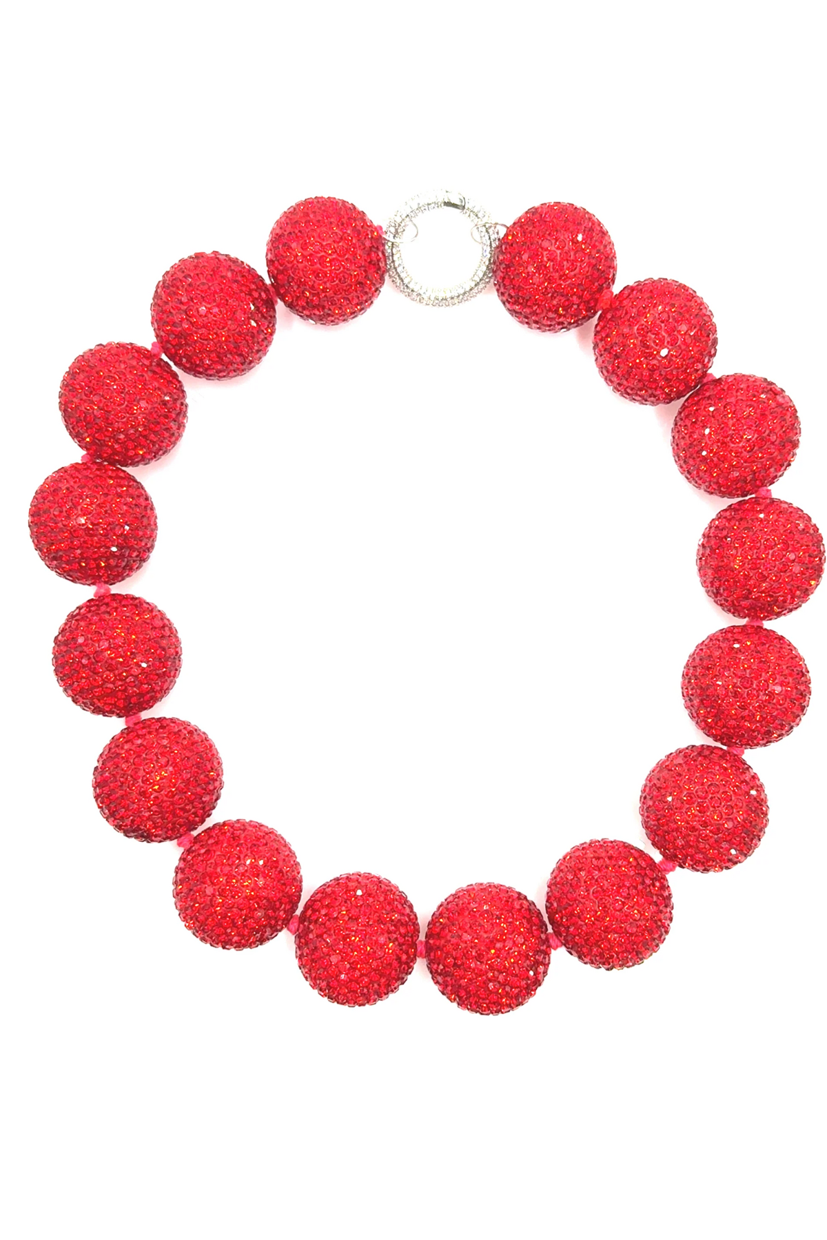 Crystal Sphere Statement Necklace Born To Glam