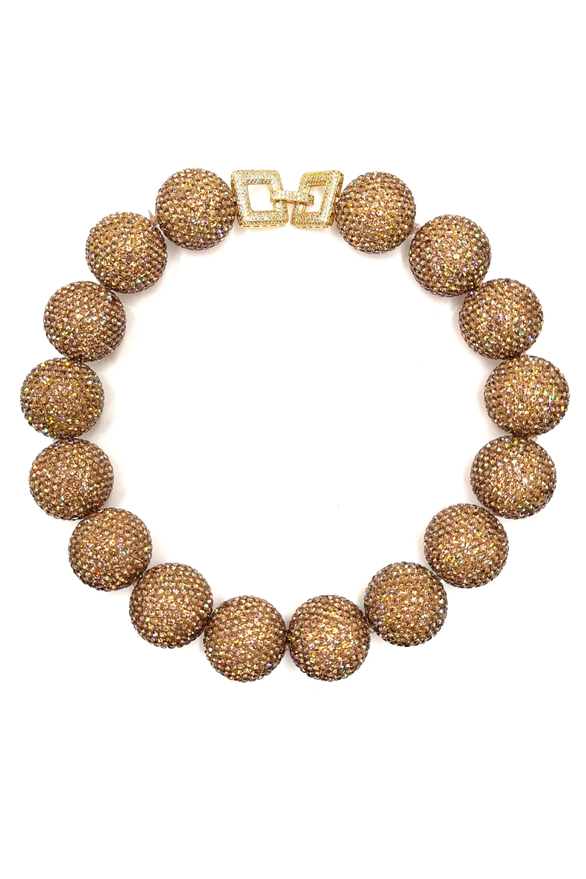 Crystal Sphere Statement Necklace Born To Glam
