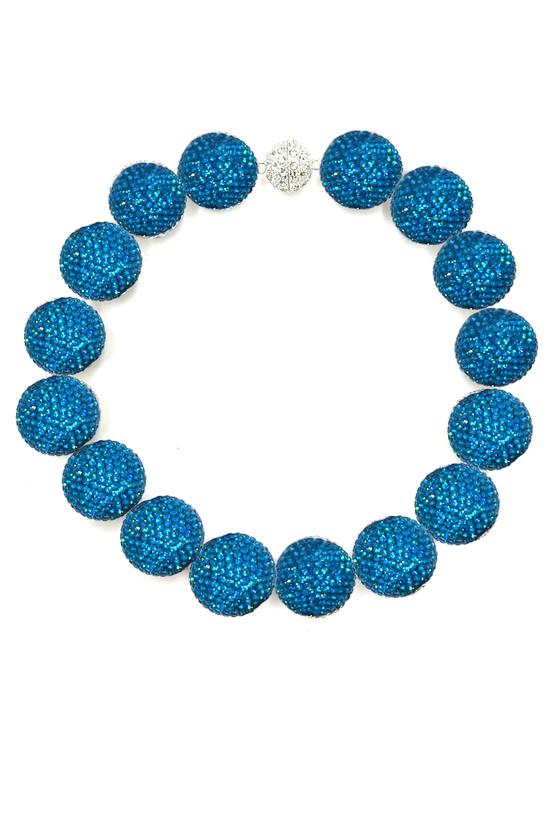Crystal Sphere Statement Necklace Born To Glam
