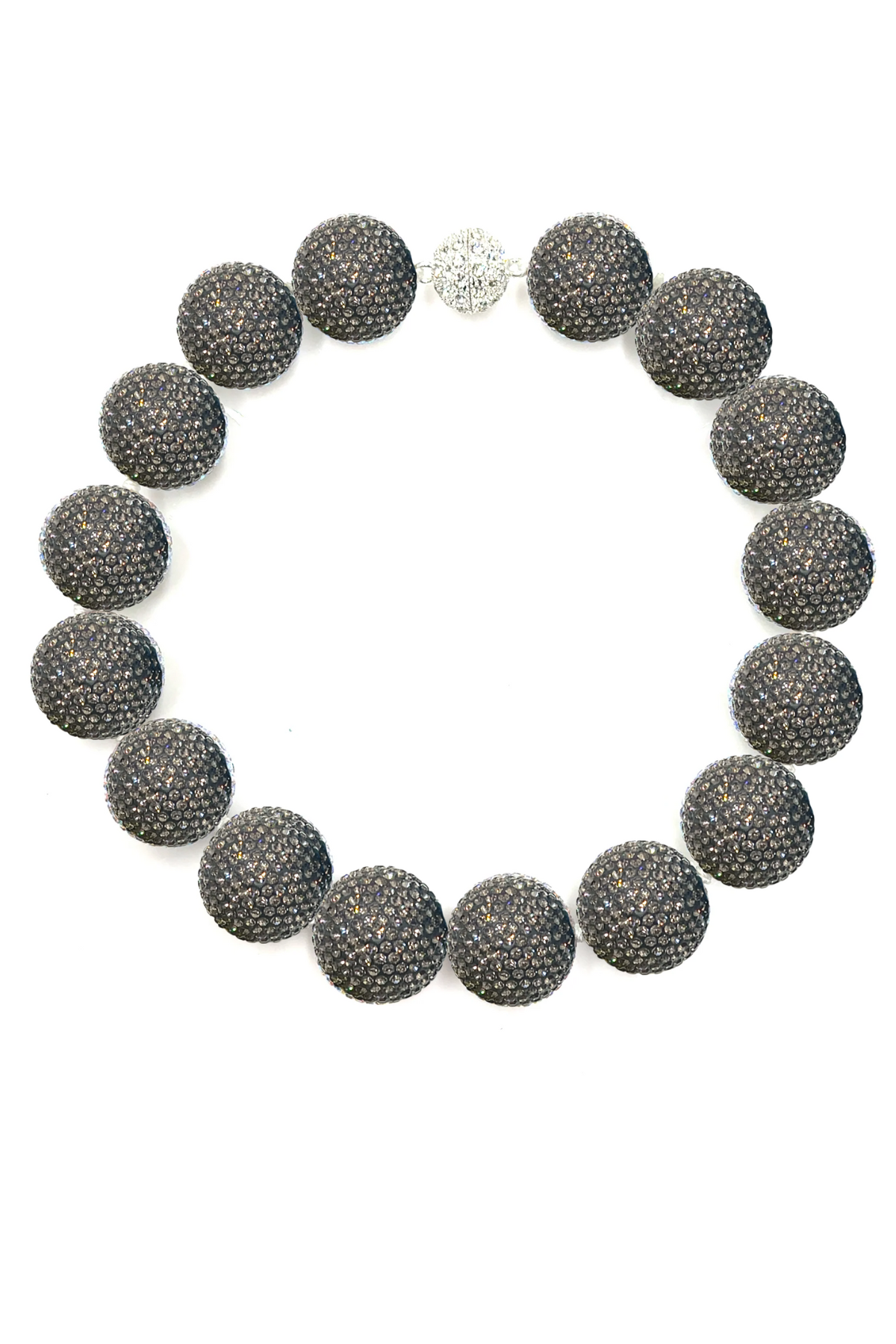 Crystal Sphere Statement Necklace Born To Glam