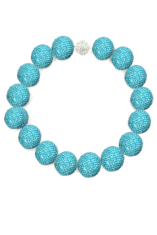 Crystal Sphere Statement Necklace Born To Glam