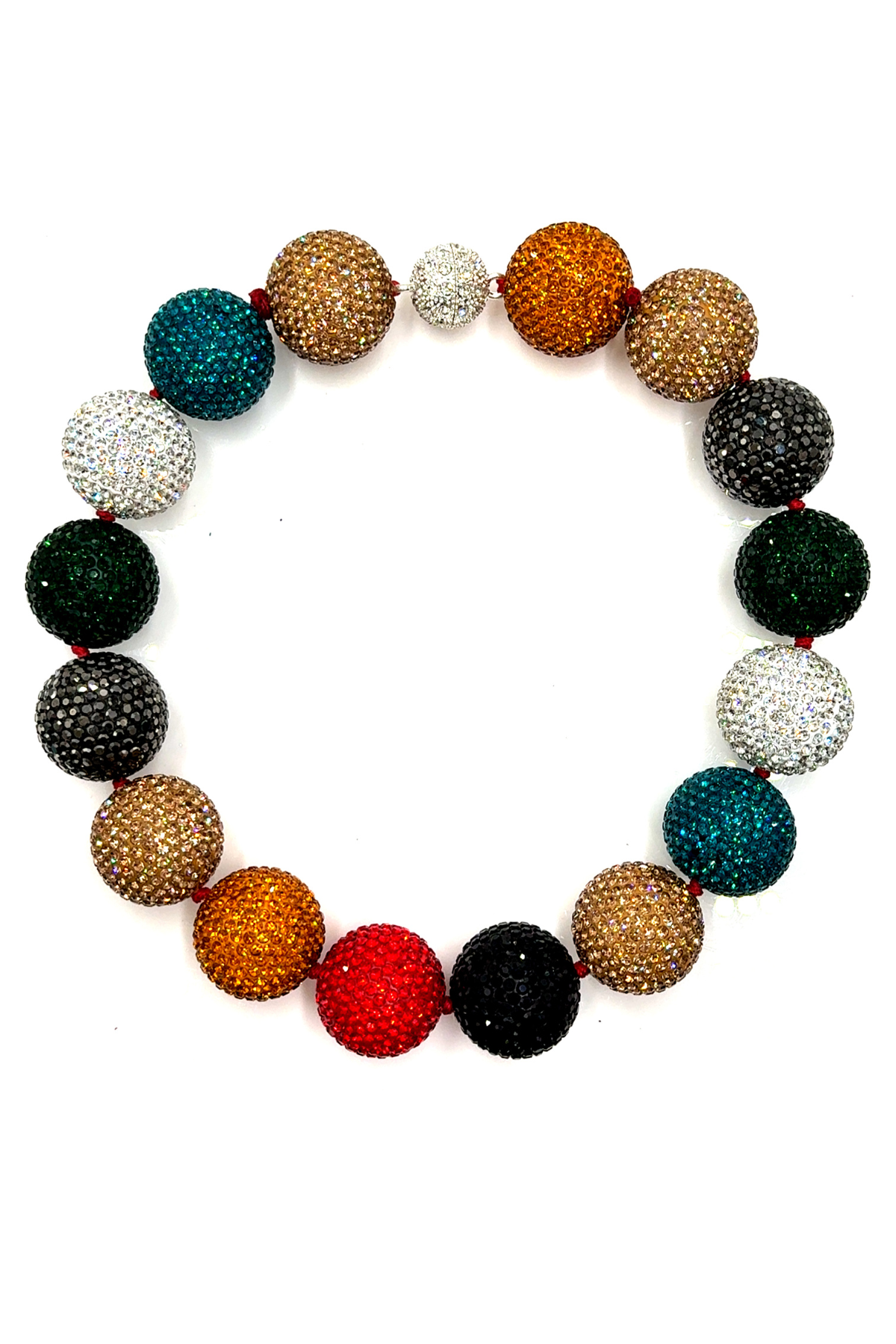 Crystal Sphere Statement Necklace Born To Glam