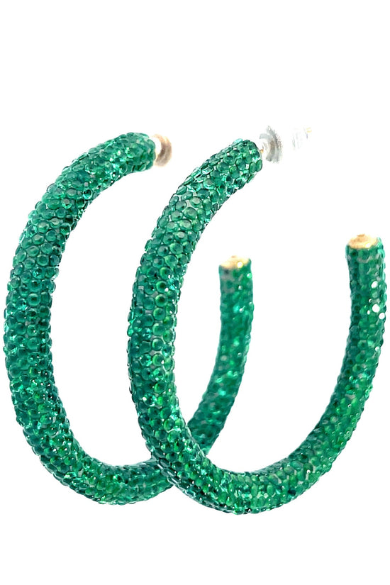 Crystal 925 Sterling Silver Hoops - Born To Glam Born To Glam