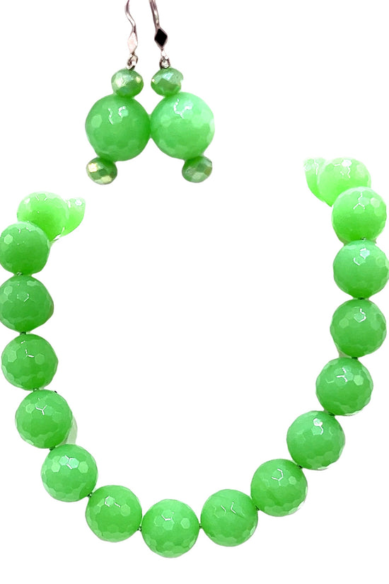 Lime Green Quartz Short Necklace - Born To Glam Born To Glam