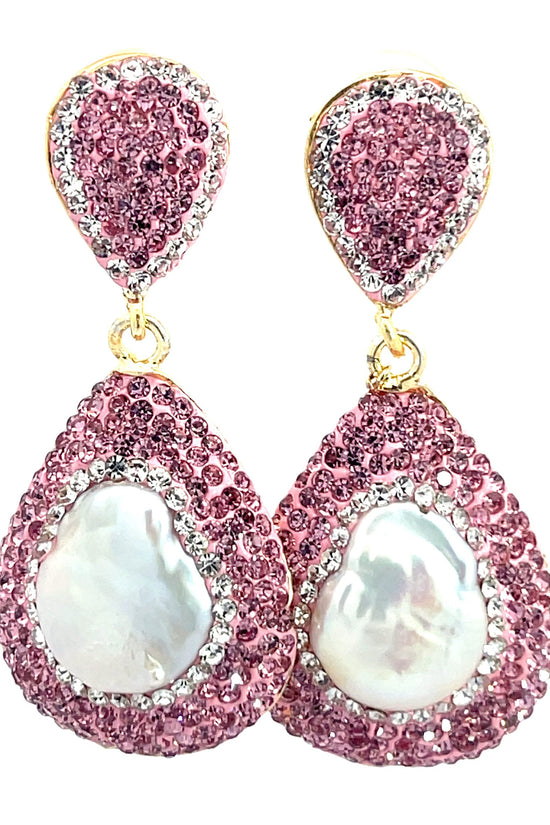 Teardrop Gemstone Crystal Drop Earrings - Born To Glam Born To Glam