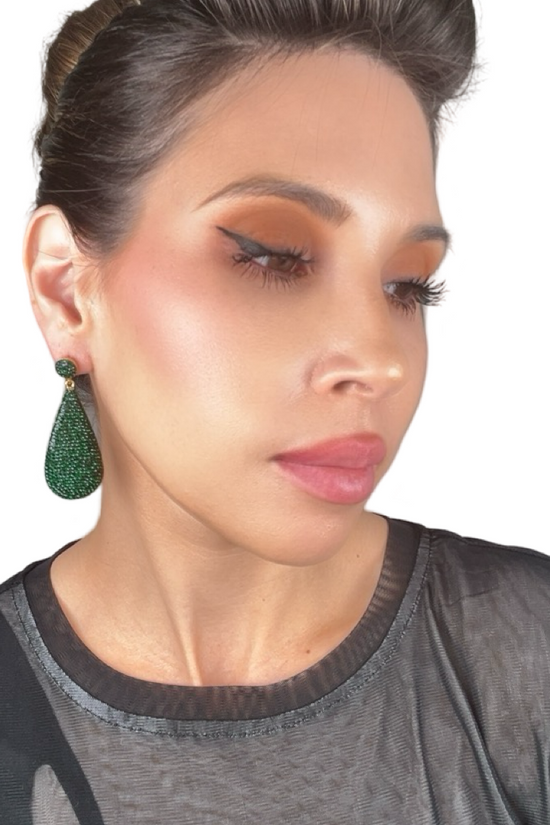 Teardrop 925 Sterling Silver Drop Earrings - Born To Glam Born To Glam