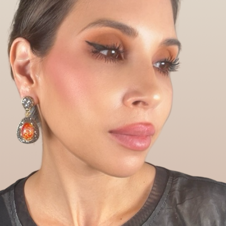 Mixed Cubic Zirconia Crystal Drop Earrings - Born To Glam Born To Glam