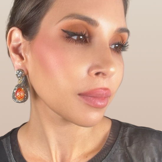 Mixed Cubic Zirconia Crystal Drop Earrings - Born To Glam Born To Glam